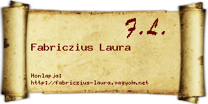 Fabriczius Laura névjegykártya